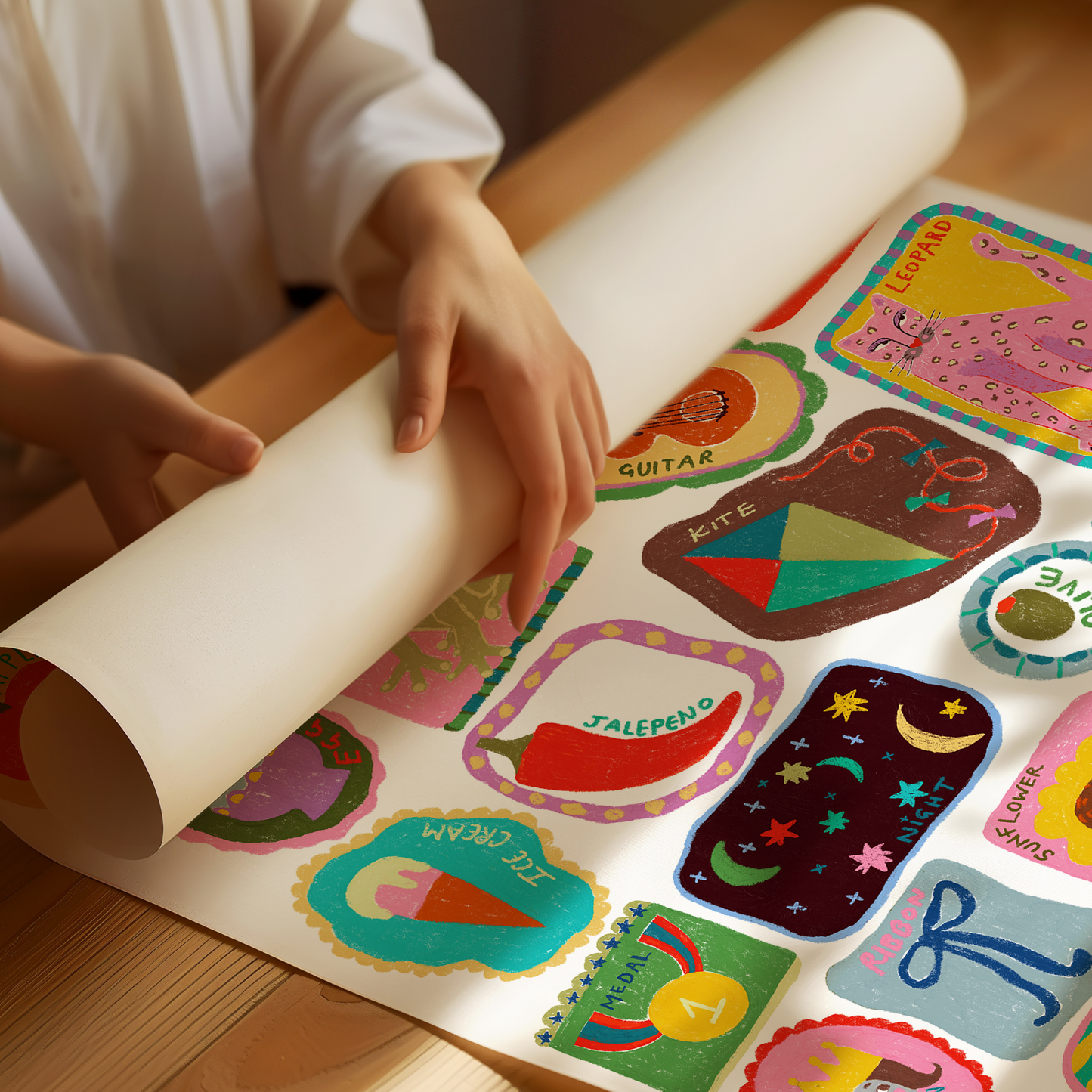 A-Z Illustrated Art Print