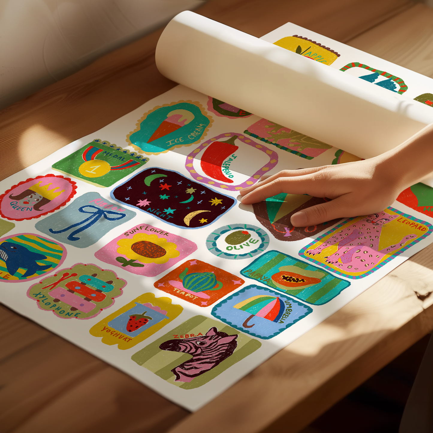 A-Z Illustrated Art Print