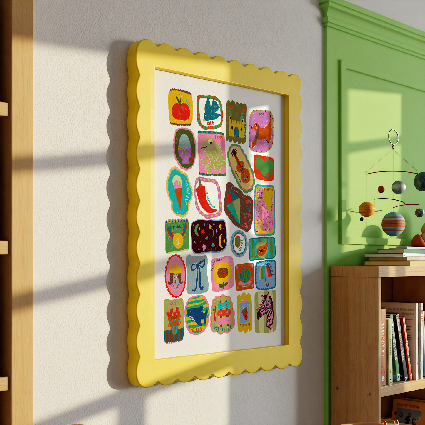 A-Z Illustrated Art Print